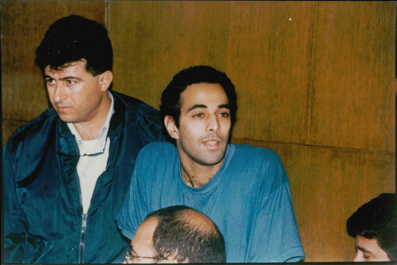 Yigal Amir, Prime Minister Yitzhak Rabin's Murderer, in the courtroom of Tel Aviv - Vintage Photograph