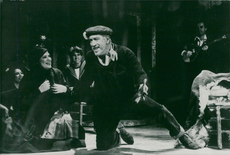 Anthony Quinn participates in a musical by Nikos Kazantzakis - Vintage Photograph