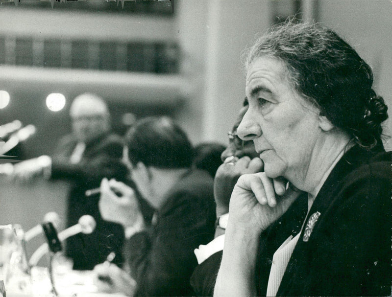 Golda Meir, politician Israel - Vintage Photograph