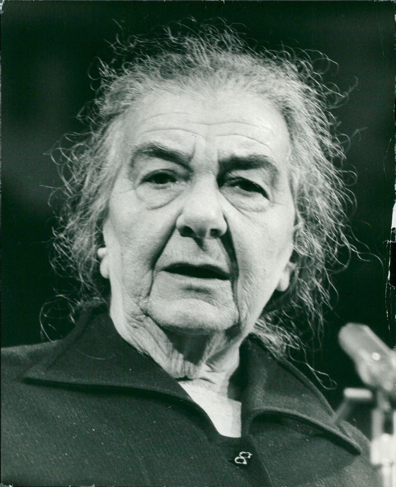 Golda Meir, politician Israel - Vintage Photograph