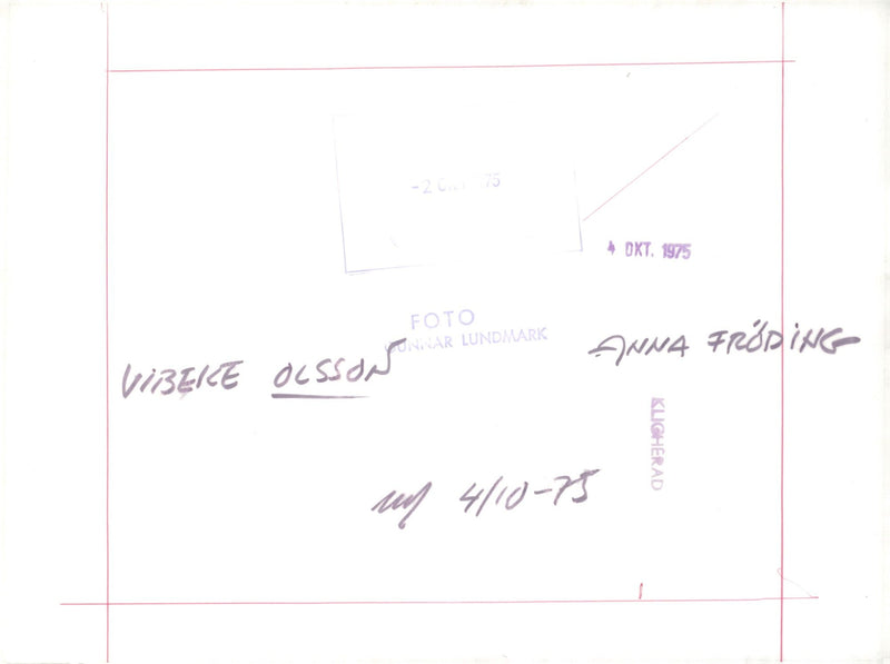 The writer Anna FrÃ¶ding and Vibeke Olsson - Vintage Photograph