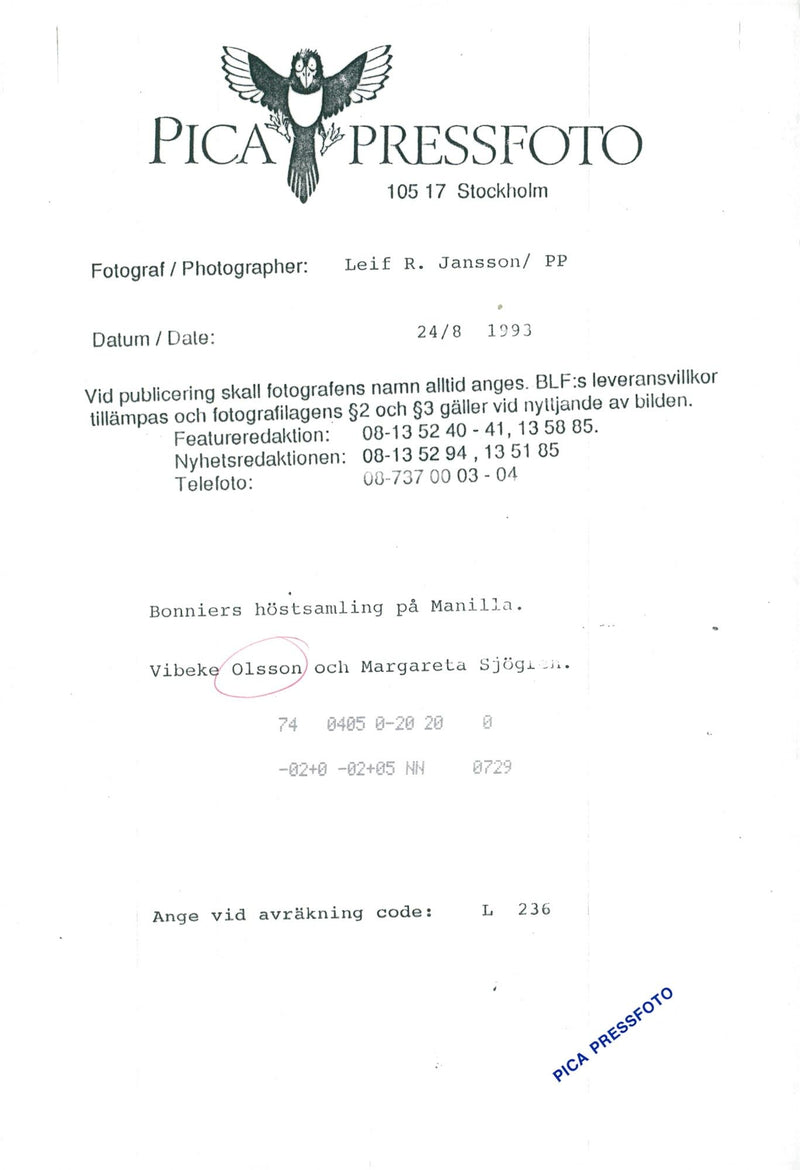 The writer Vibeke Olsson and Margareta Sjögren at Bonnier&