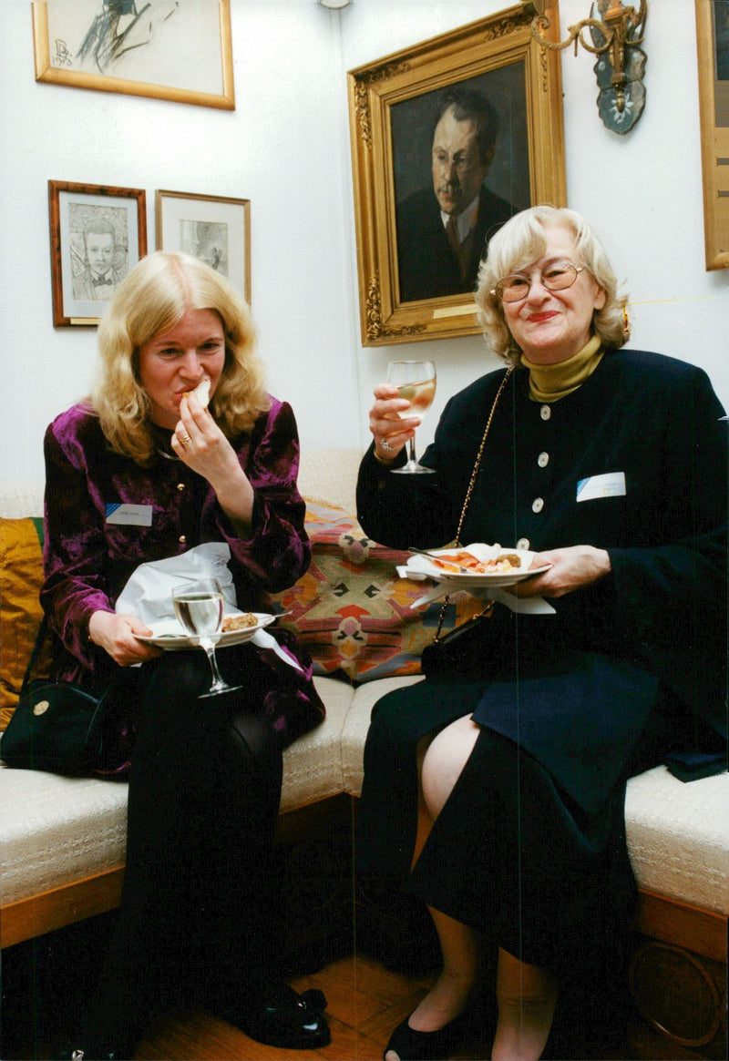 The writer Vibeke Olsson and Margareta Sjögren at Bonnier&