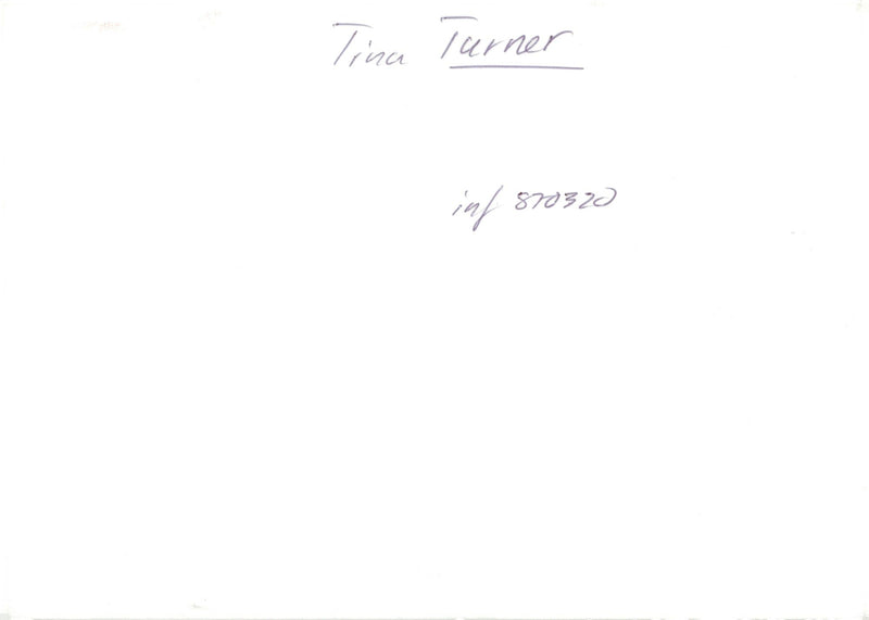Tina Turner - Vintage Photograph