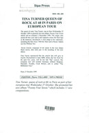 Tina Turner i Paris under sin europaturné - Vintage Photograph