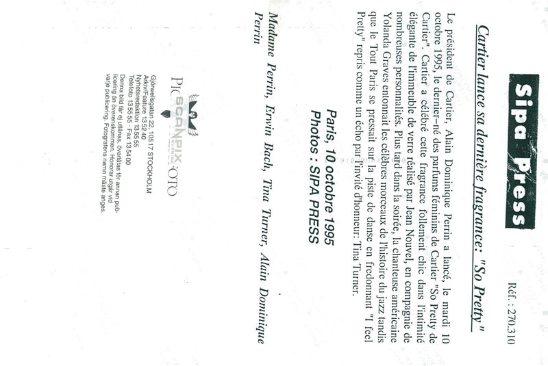 Madame Perrin, Erwin Bach, Tina Turner and Alain Dominique Perrin at Cartier&