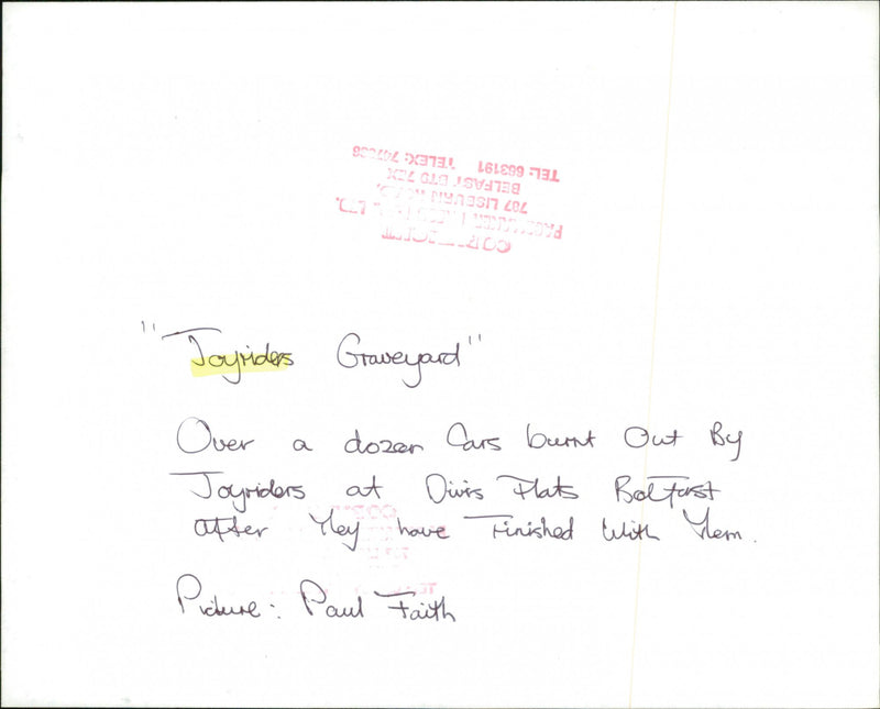 JOYRIDERS (CARS) - Vintage Photograph