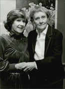 Writer Inger BrattstrÃ¶m together with Astrid Lindgren - Vintage Photograph