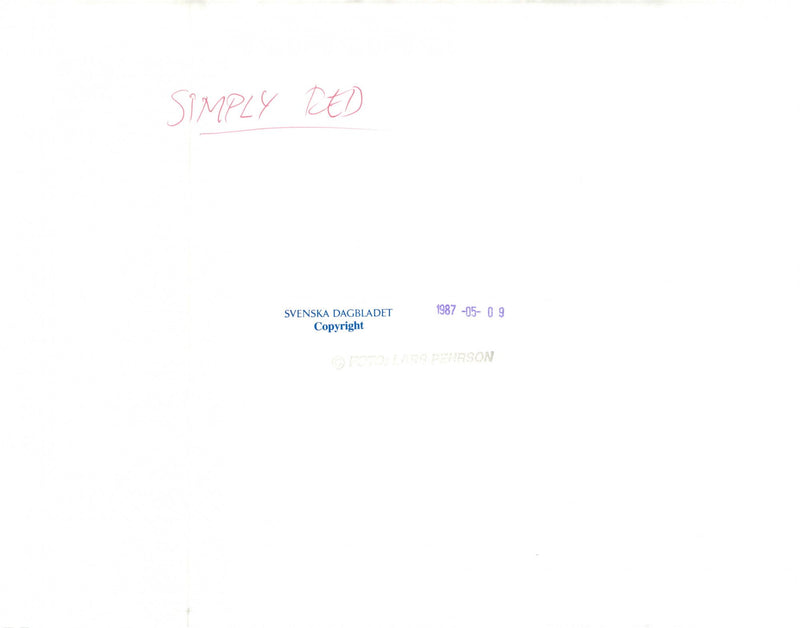 Mick Hucknall, lead singer in the band Simply Red - Vintage Photograph