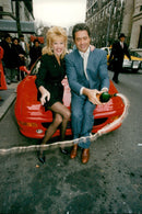 Ivana Trump receives red Ferrari from boyfriend Roffredo Gaetani - Vintage Photograph