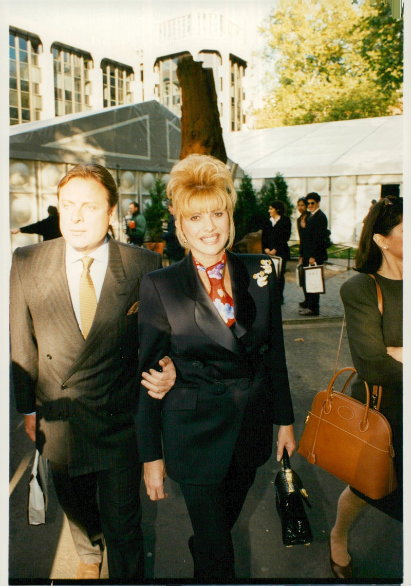 Ivana Trump and Ricardo Muzzecchelli are visiting London Fashion Week - Vintage Photograph