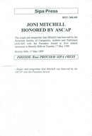 Joni Mitchell, singer rewarded with ASCAP - Vintage Photograph
