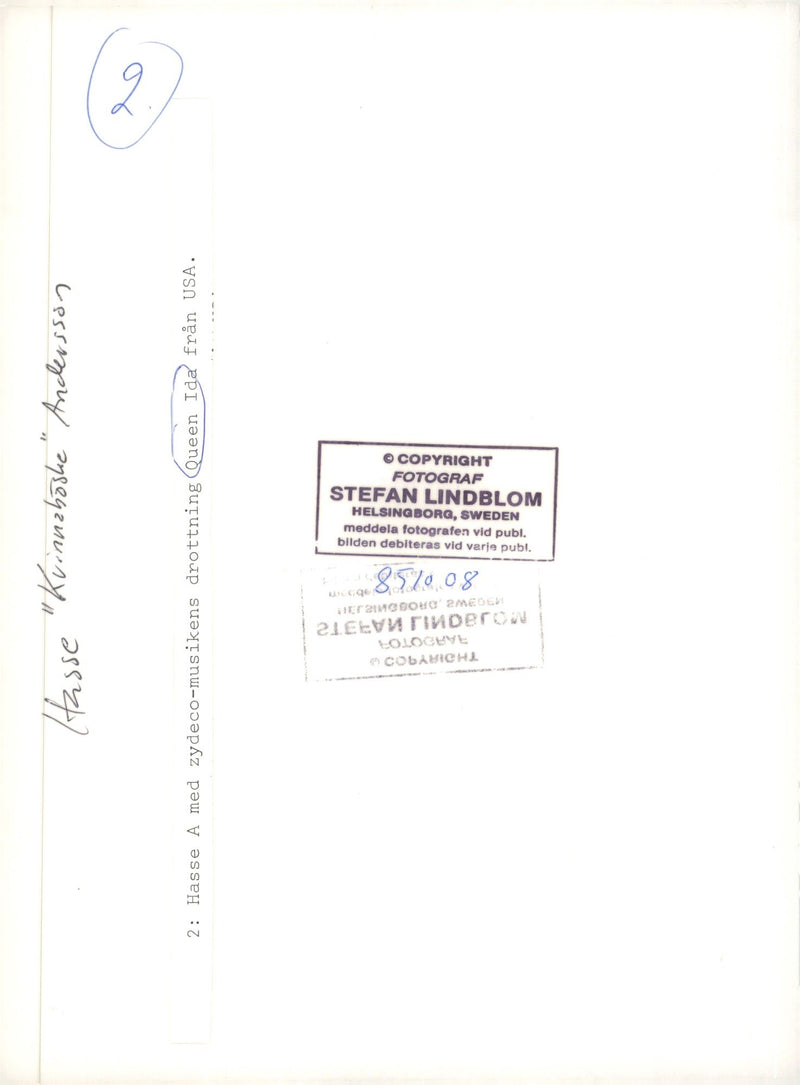 Hasse Andersson with Queen Queen of the Zydeco Music Queen of the United States - Vintage Photograph