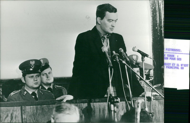 The resumption of trial on the murder of the father Popieluszko - Vintage Photograph