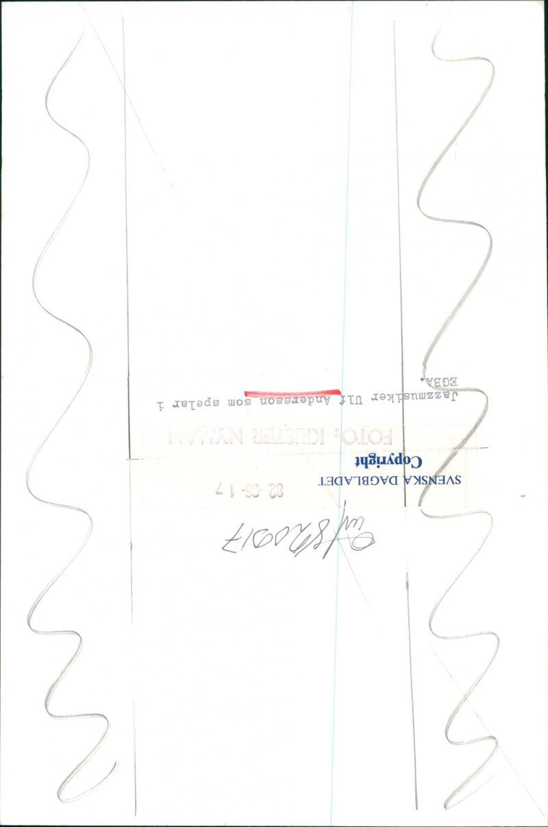 Jazz musician Ulf Andersson from EGBA - Vintage Photograph