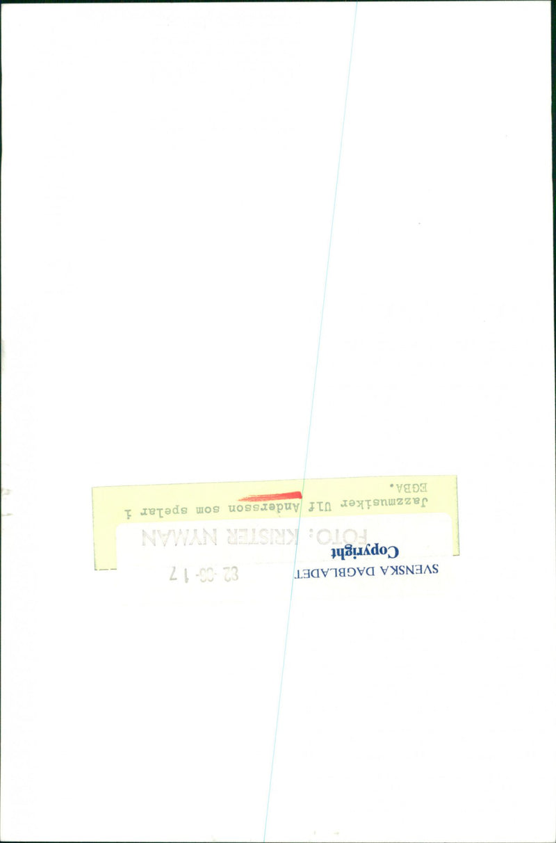 Jazz musician Ulf Andersson from EGBA - Vintage Photograph