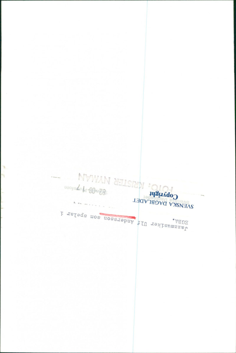 Jazz musician Ulf Andersson from EGBA - Vintage Photograph