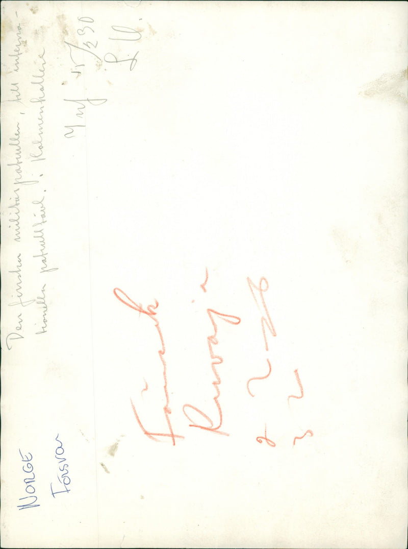 Finnish military patrol at the infantry patrol competition in Holmenkollen. - 25 February 1930 - Vintage Photograph