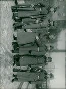 Finnish military patrol at the infantry patrol competition in Holmenkollen. - 25 February 1930 - Vintage Photograph