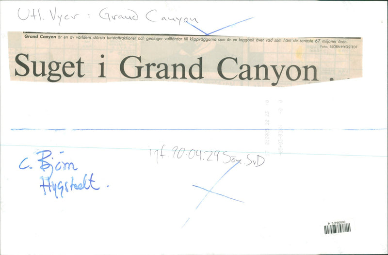 Grand Canyon - Vintage Photograph
