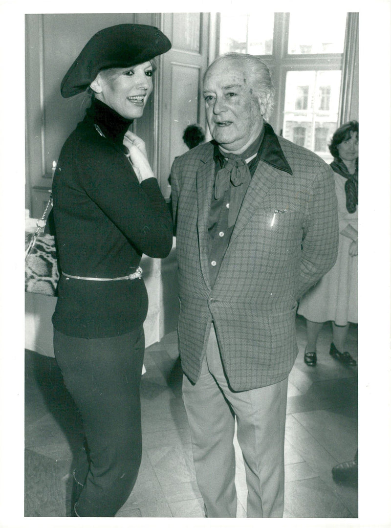 Danish writer Suzanne Brøgger and Danish actor Erling Schroeder. - Vintage Photograph