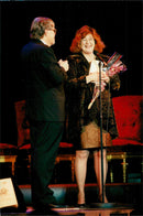 Majgull Axelsson at the August Gala in Bern where her book &quot;April Witch&quot; was named the fictional book of the year. - Vintage Photograph