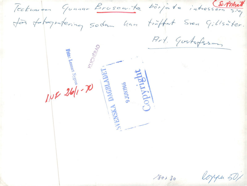 Gunnar Brusewitz photographs in nature - Vintage Photograph