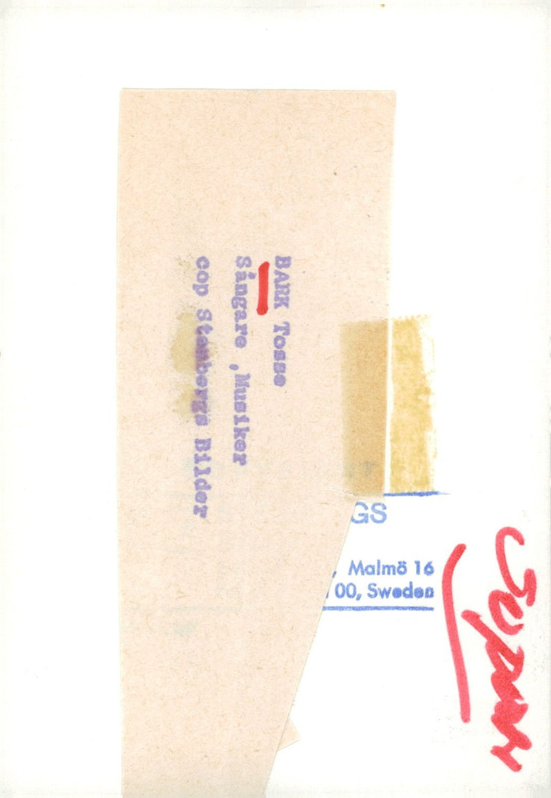 The singer and musician Tosse Bark - Vintage Photograph