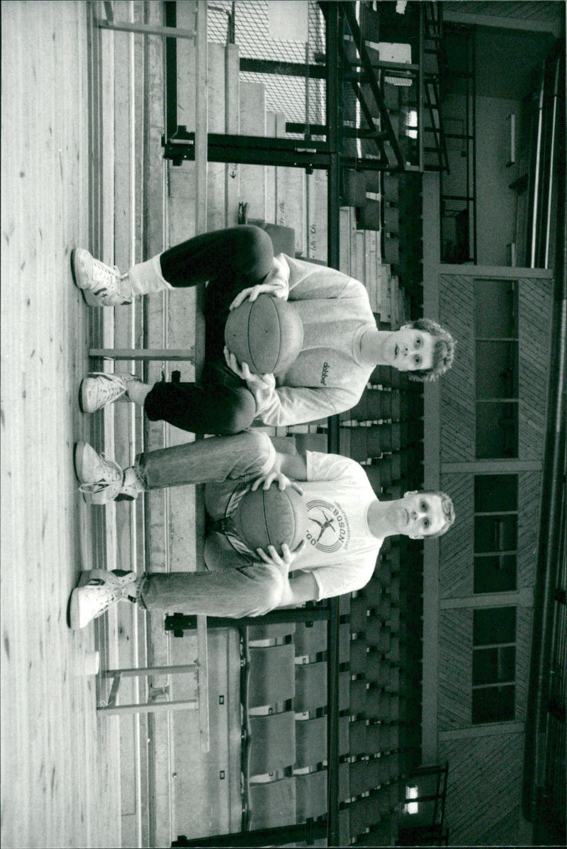 Basket player Olof Johnson and Leif Yttergren - Vintage Photograph