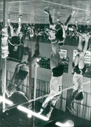 Volley-ball. Hans Wiksten and Robert Malnacs - Vintage Photograph