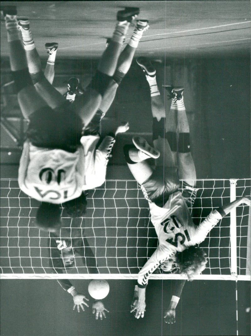 Volley-ball. Sollentuna - Floby - Vintage Photograph
