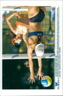 Shelda Bed (Brazil) in action against Kerri Pottharst (Australia) during the Women&