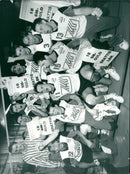 Lidingö volleyball team made Swedish champion - Vintage Photograph