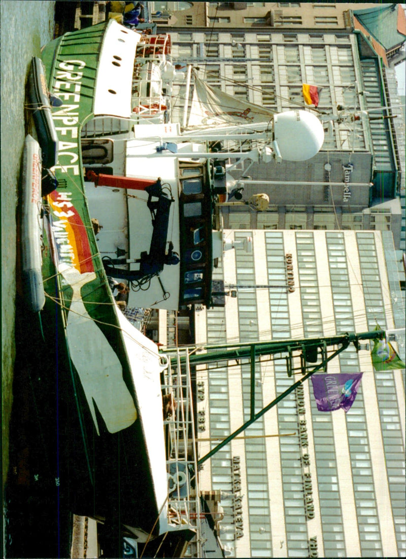 Picture of a Greenpeace boat - Vintage Photograph