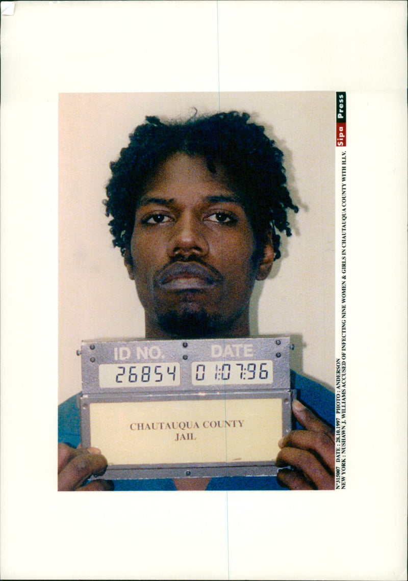 Nushawn J. Williams, accused of injecting 9 women and girls in Chautauqua with HIV - Vintage Photograph
