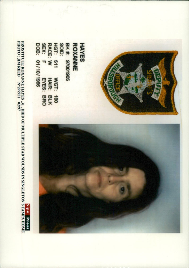 Roxanne Hayes, died from most stabbing years after being hit with a knife - Vintage Photograph