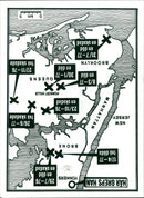 Illustrated map of murder sites - Vintage Photograph