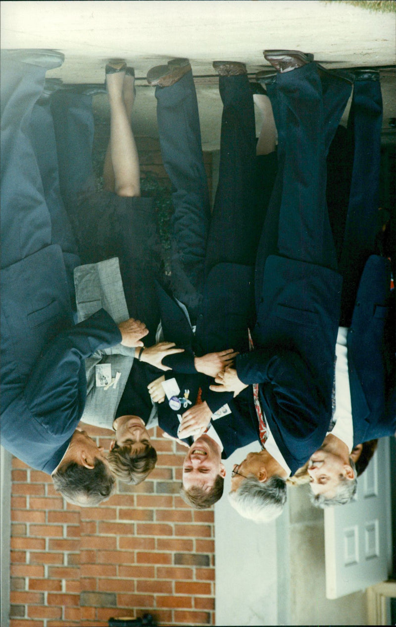 David Smith cries at the funeral of his murdered children - Vintage Photograph