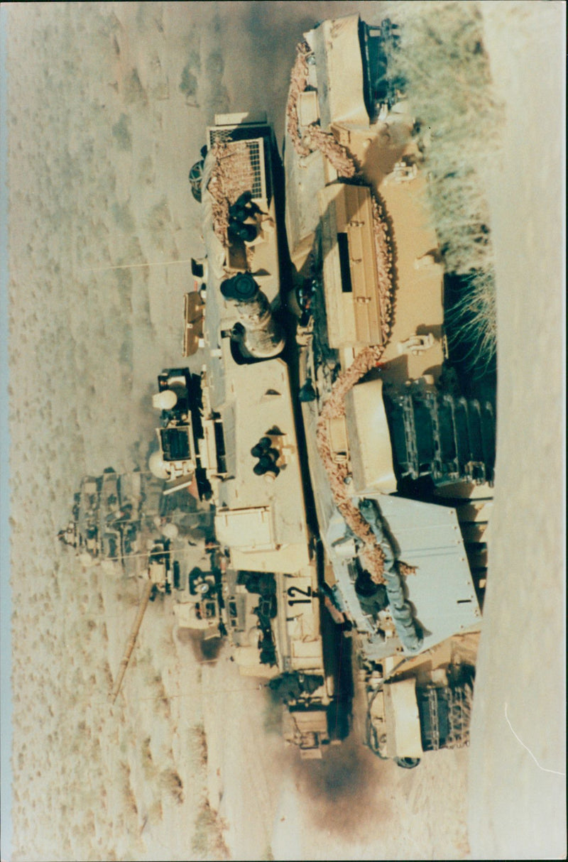 Young British teenagers as soldiers inside tankers - Vintage Photograph