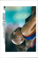 Basketball player Charles Barkley during the basketball game &quot;Dream Team&quot; - Lithuania during the Olympic Games in Atlanta in 1996 - Vintage Photograph