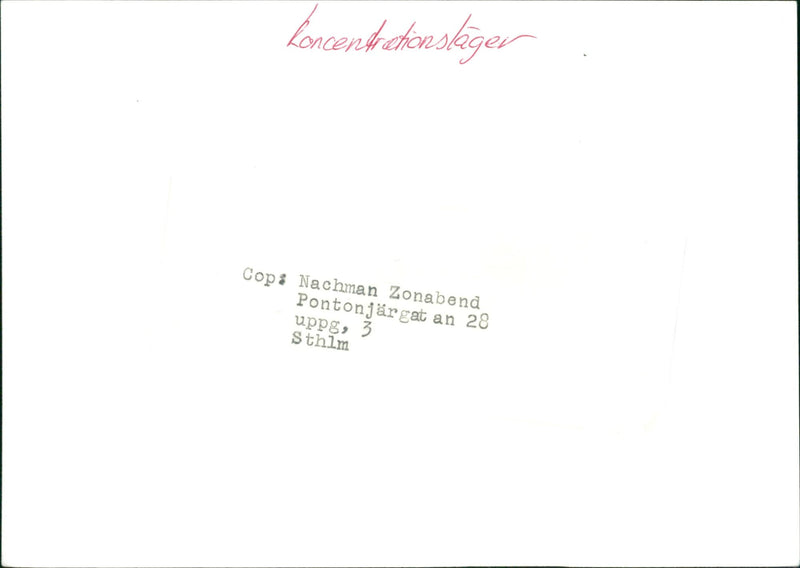 NACHMAN PONTONJARGAT CONCERT STHLM COP CROSSKIGER ZONABEND UPPG - Vintage Photograph