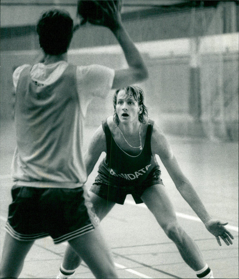 TorbjÃ¶rn Gherle, basketball player. - Vintage Photograph