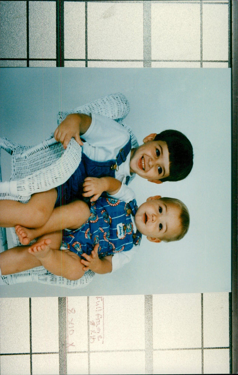 Michael and Alexander Smith who have been murdered by their mother - Vintage Photograph