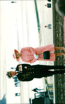 Queen Elizabeth and Prince Phillip greet war veterans - Vintage Photograph