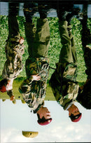 Prince Charles and Prince Andrew with war veterans - Vintage Photograph