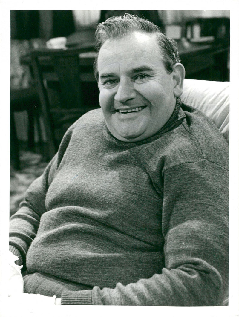 Portrait image of Ronnie Barker, actor, in the role of Fletcher. - Vintage Photograph
