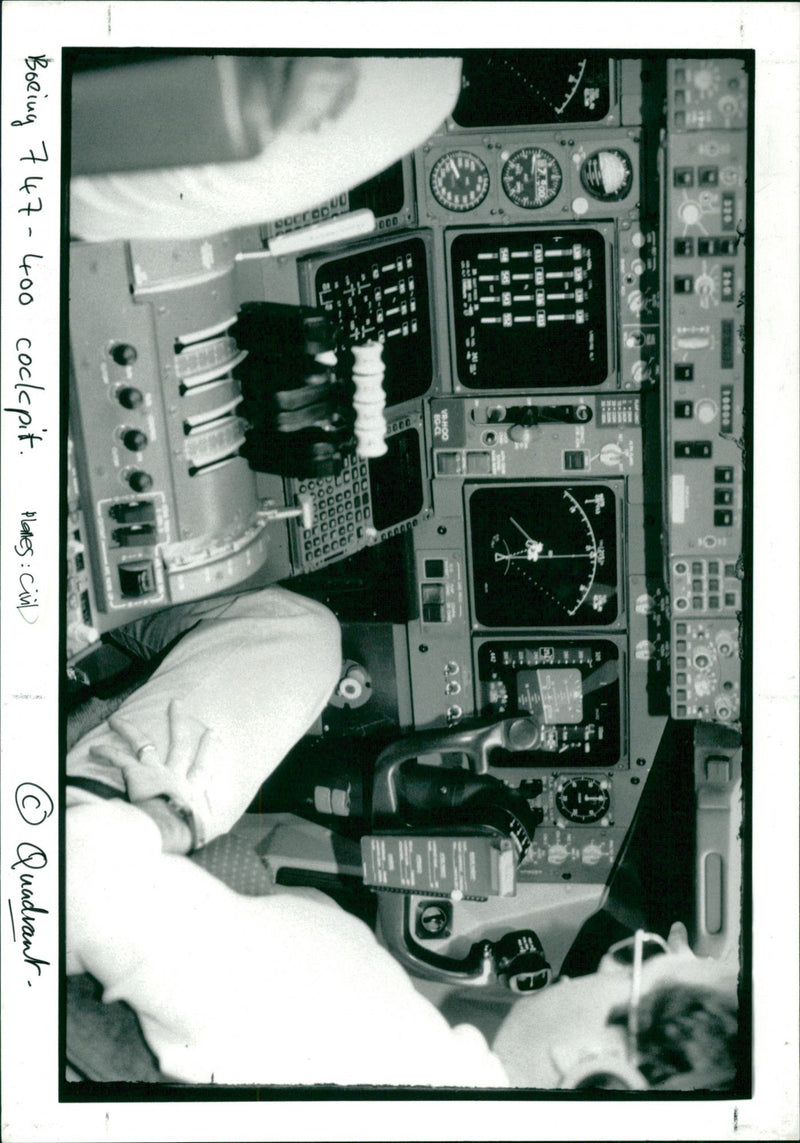 Boeing 747-400. - Vintage Photograph