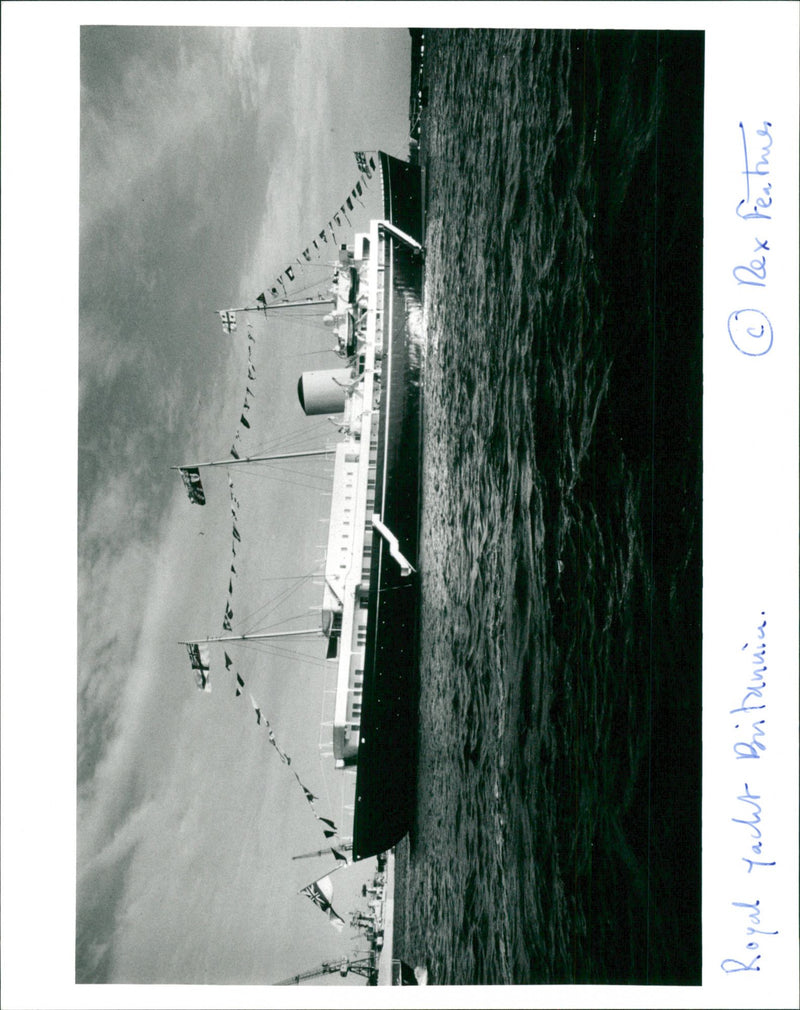 The Royal Yacht Britannia on the way of sea - Vintage Photograph