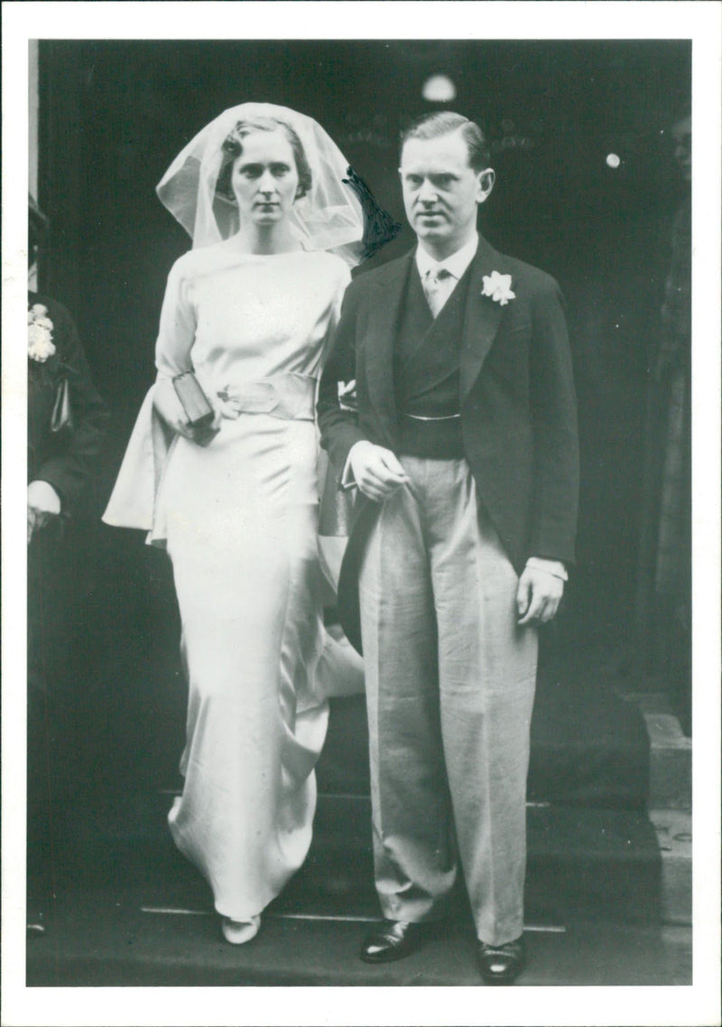 Arthur Evelyn St. John Waugh wedding. - Vintage Photograph