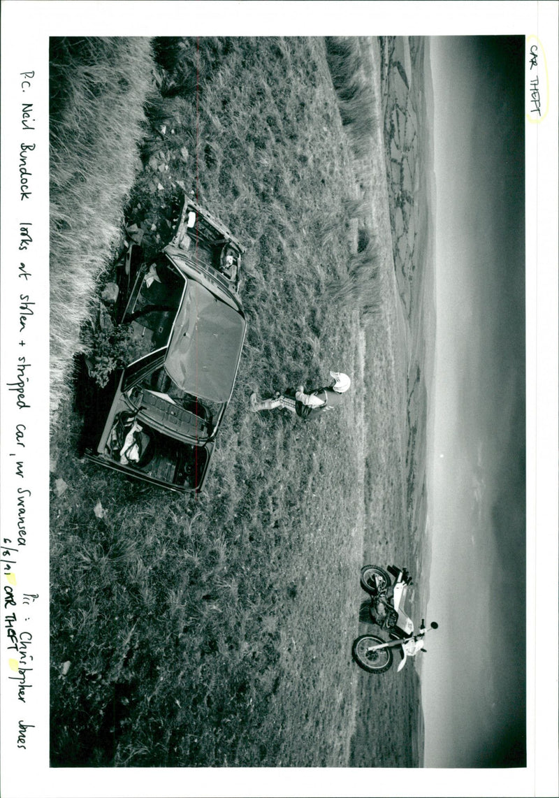 Car Theft - Vintage Photograph